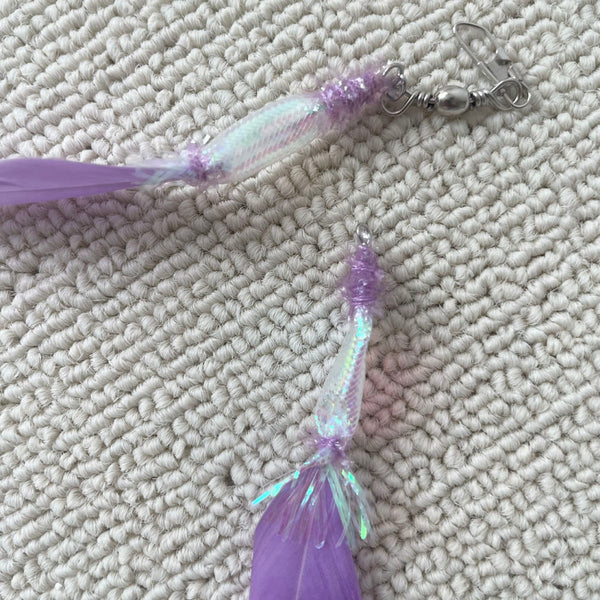 Mini Purple Minnow Cat Teaser Refill Toy