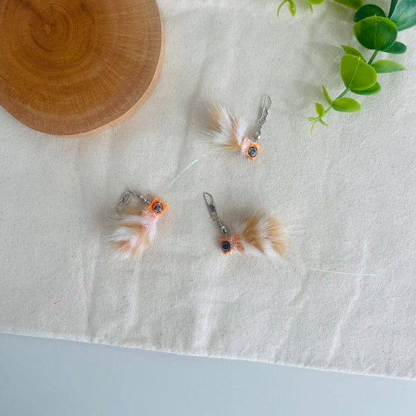 Mini Big-Eyed Furry Fish Cat Teaser Refill Toy