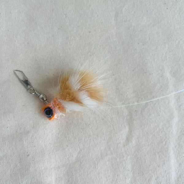 Mini Big-Eyed Furry Fish Cat Teaser Refill Toy