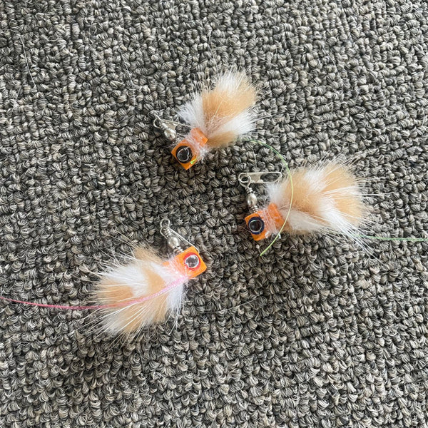 Mini Big-Eyed Furry Fish Cat Teaser Refill Toy