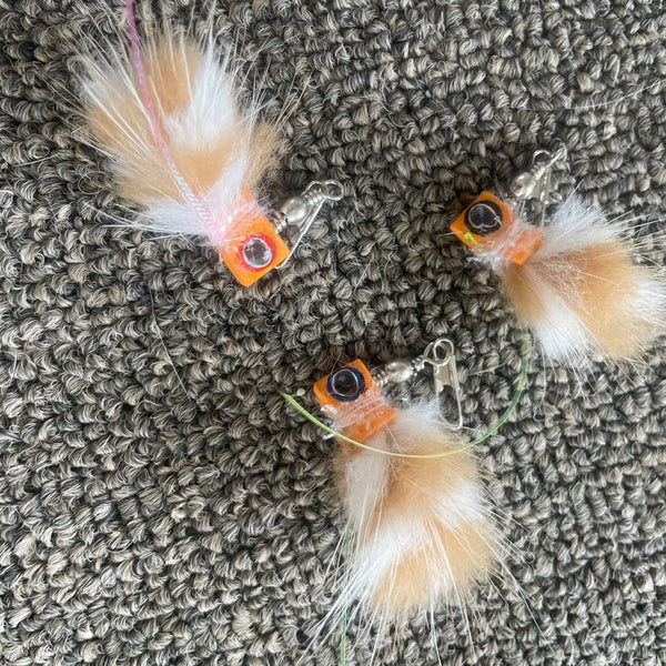 Mini Big-Eyed Furry Fish Cat Teaser Refill Toy