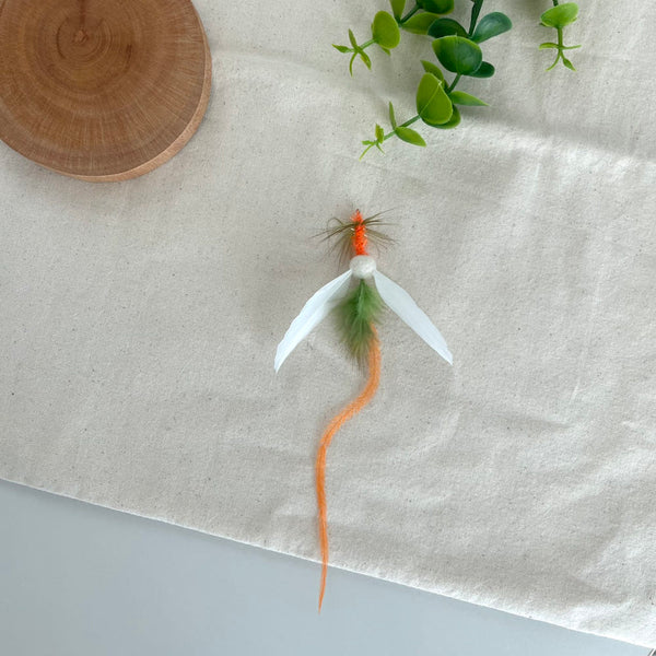 Spinning Mini Orange Moth Cat Teaser Refill Toy