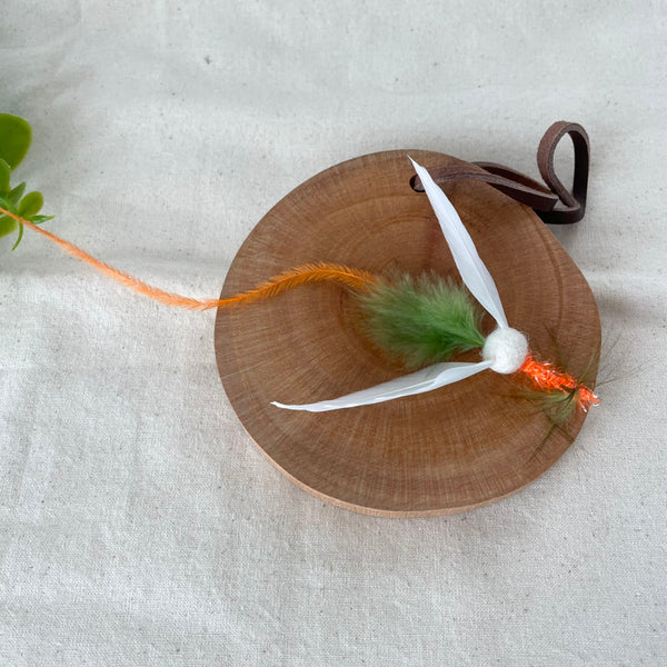 Spinning Mini Orange Moth Cat Teaser Refill Toy