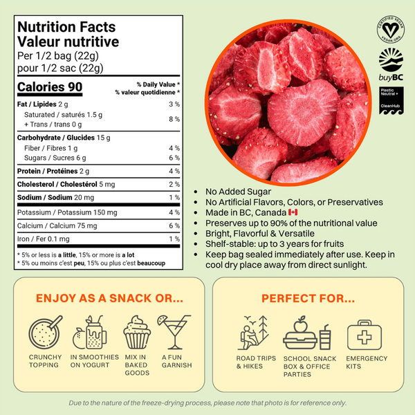 Freeze Dried Strawberries (Sliced)