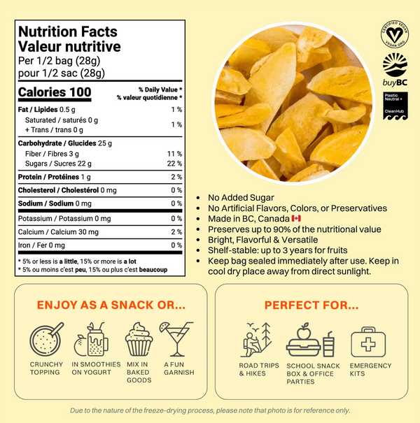 Freeze Dried Mangoes (Sliced)