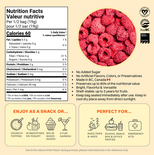 Freeze Dried Raspberries (Whole)