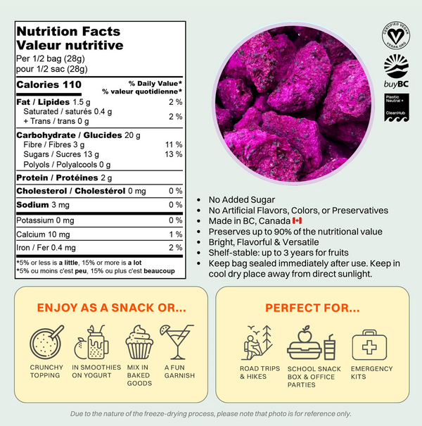 Freeze Dried Dragon Fruits (Chunk)