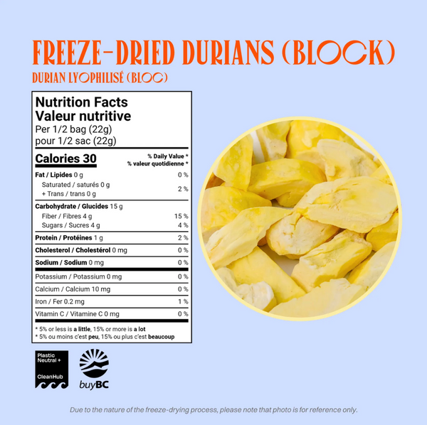 Freeze Dried Durians (Block)