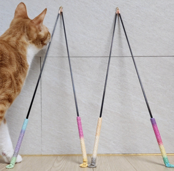 Two-Section Retractable Cat Teaser Wand