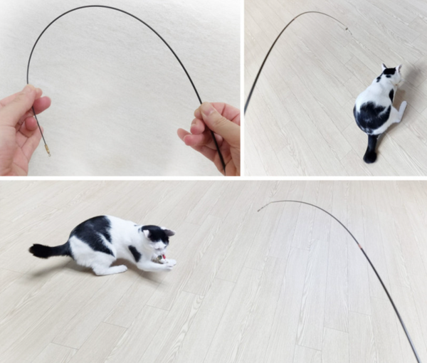 Three-Section Retractable Cat Teaser Wand