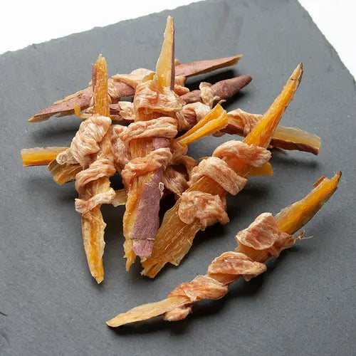 Herb-Fed Chicken Wrapped Sweet Potato Jerky