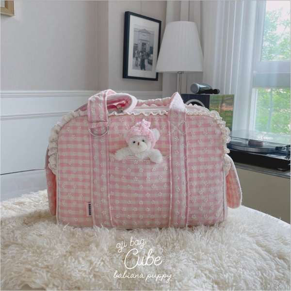 Ajibag Cube Pink Check