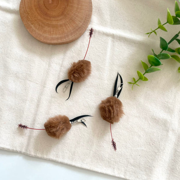 Chestnut Pom Bug Cat Teaser Refill Toy