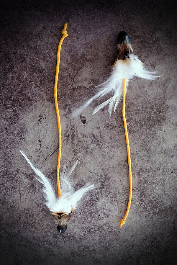 Canary String Feather Cat Teaser Wand Refill Toy