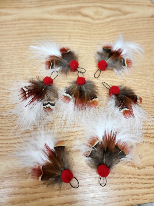 Flaming Moth Feather Cat Teaser Wand Refill Toy