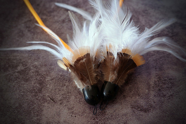Canary String Feather Cat Teaser Wand Refill Toy
