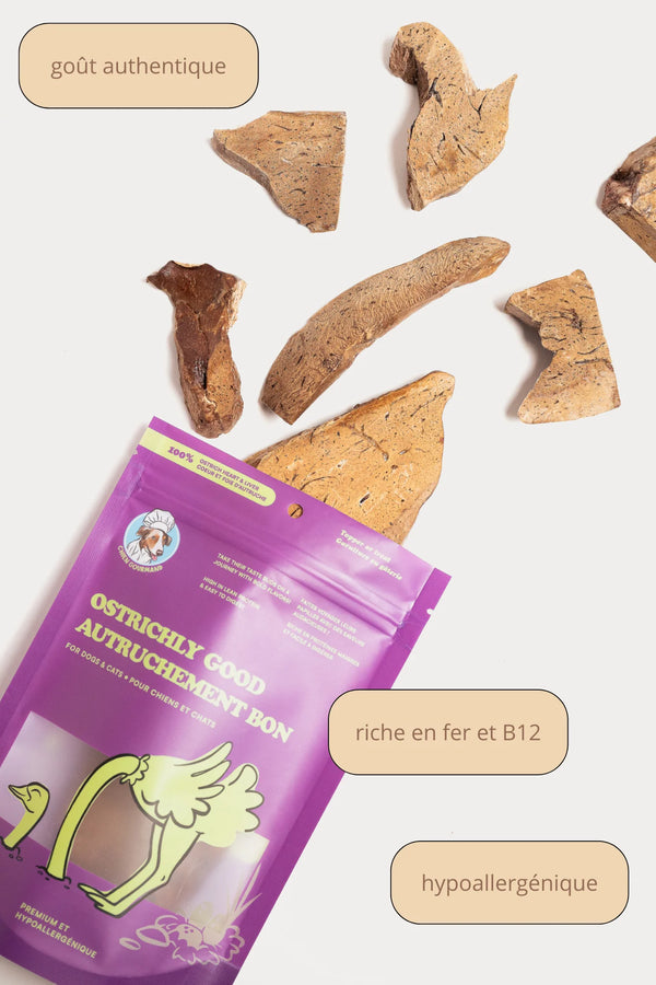 Freeze-Dried Ostrich Pieces