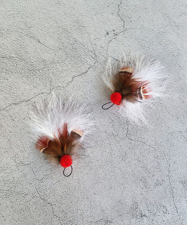 Flaming Moth Feather Cat Teaser Wand Refill Toy