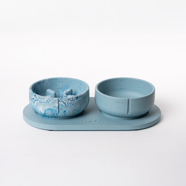 Slow Feeder Bowl Bluebird Marble (Small)
