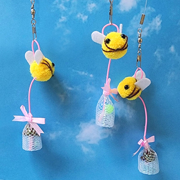 Honey Bee & Honey Jar Cat Teaser Refill Toy