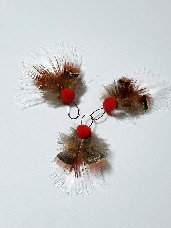 Flaming Moth Feather Cat Teaser Wand Refill Toy