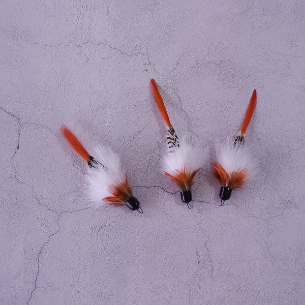 Red Cardinal Feather Cat Teaser Wand Refill Toy
