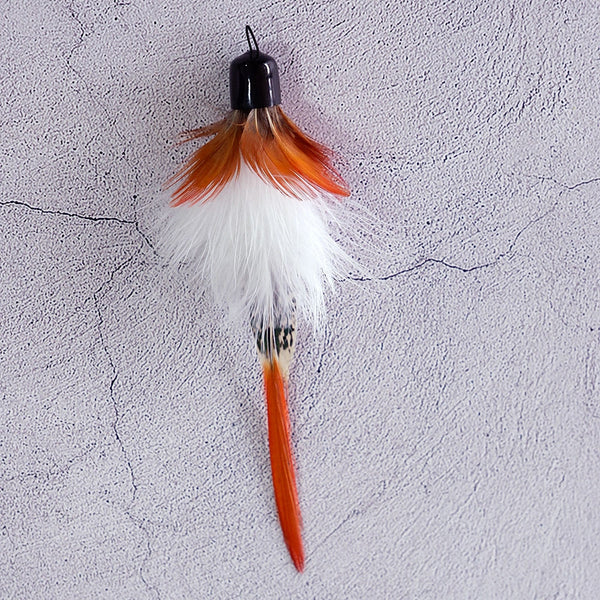 Red Cardinal Feather Cat Teaser Wand Refill Toy