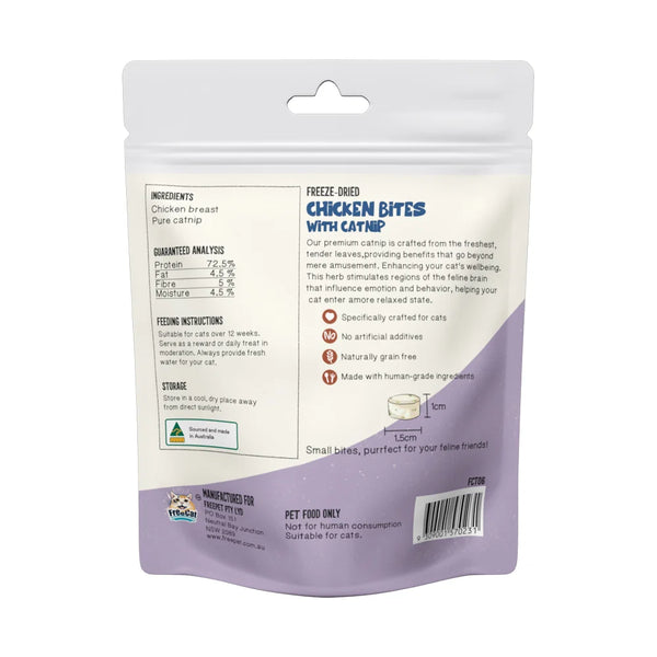 Freeze Dried Chicken Bites with Catnip