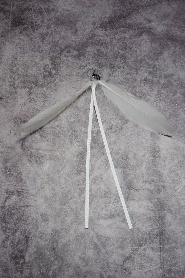 White Tail Kite Feather Cat Teaser Wand Refill Toy