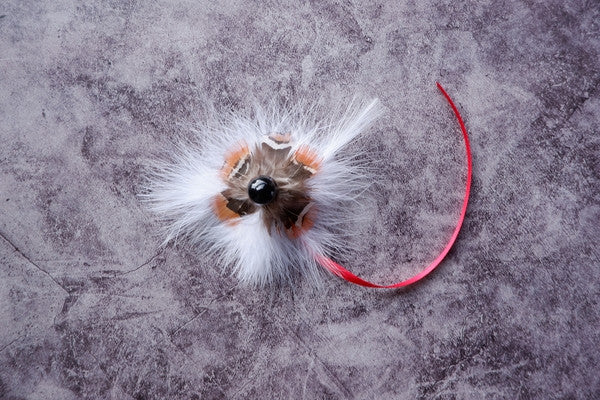 Soft Body Bird Feather Cat Teaser Wand Refill Toy