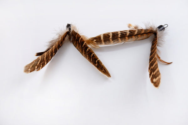 Mini Spinning Pheasant Tail Cat Teaser Wand Refill Toy