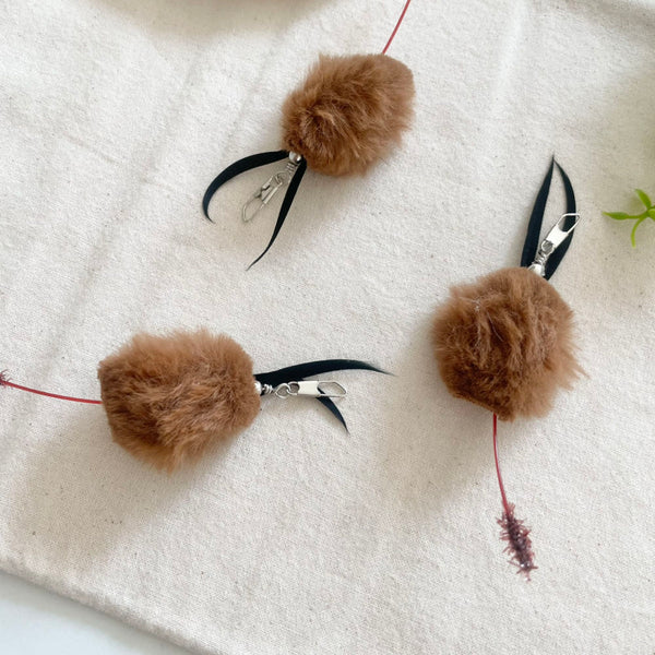 Chestnut Pom Bug Cat Teaser Refill Toy