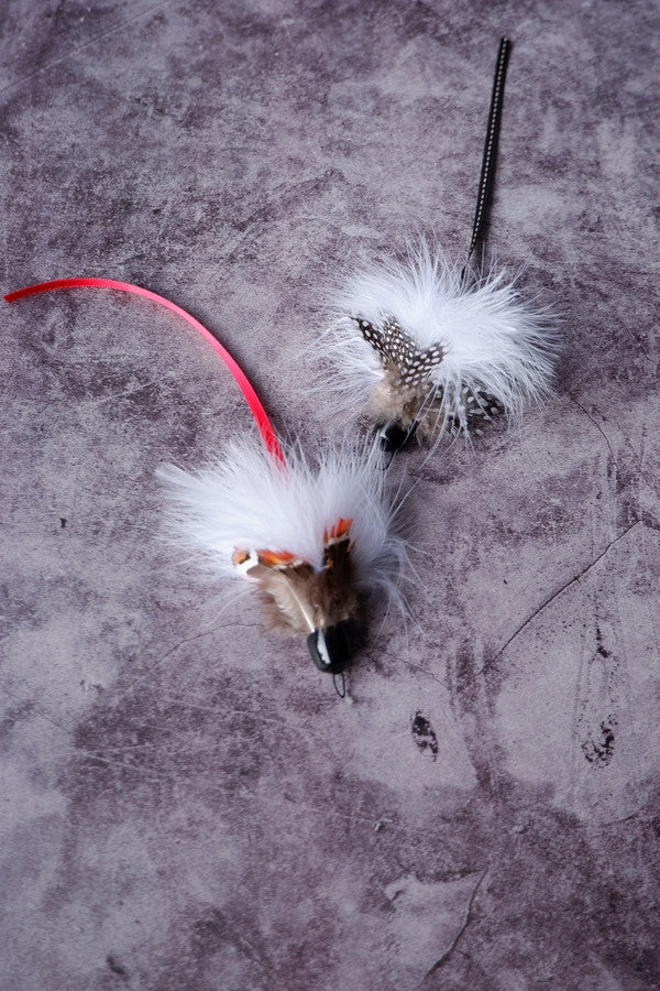 Soft Body Bird Feather Cat Teaser Wand Refill Toy