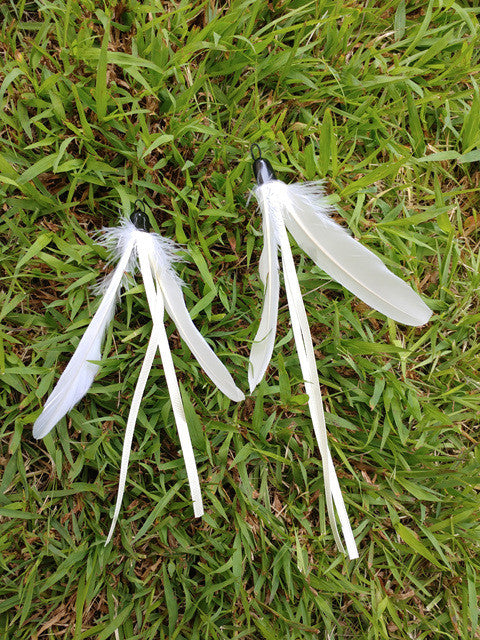 White Tail Kite Feather Cat Teaser Wand Refill Toy