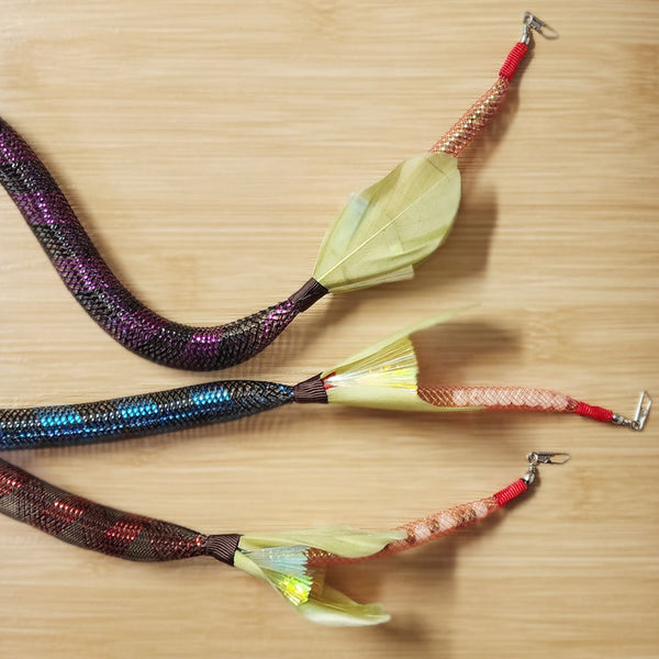2-Piece Bubble Snake Cat Wand & Mouse Toy Set