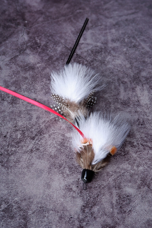 Soft Body Bird Feather Cat Teaser Wand Refill Toy
