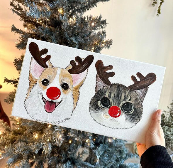 [PRE ORDER] Custom Pet Portrait Christmas Edition 2024