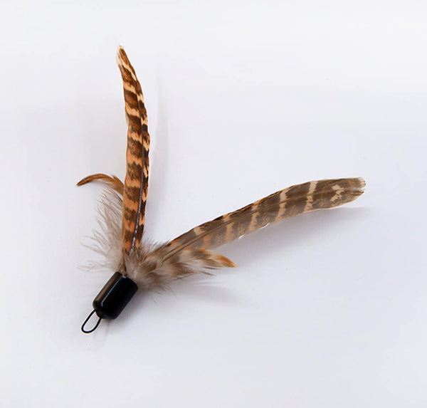 Mini Spinning Pheasant Tail Cat Teaser Wand Refill Toy