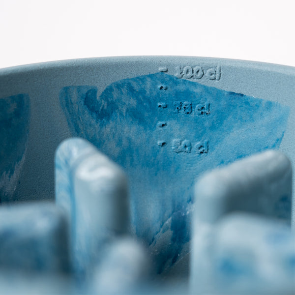Slow Feeder Bowl Bluebird Marble (Medium)