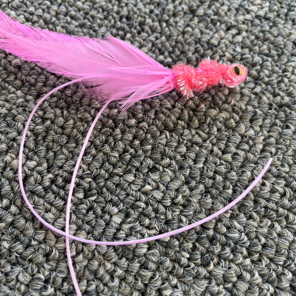 Pink Crocodile Fish Cat Teaser Refill Toy