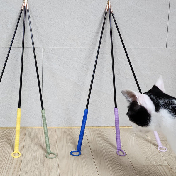 Three-Section Retractable Cat Teaser Wand