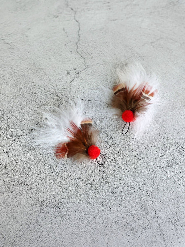 Flaming Moth Feather Cat Teaser Wand Refill Toy