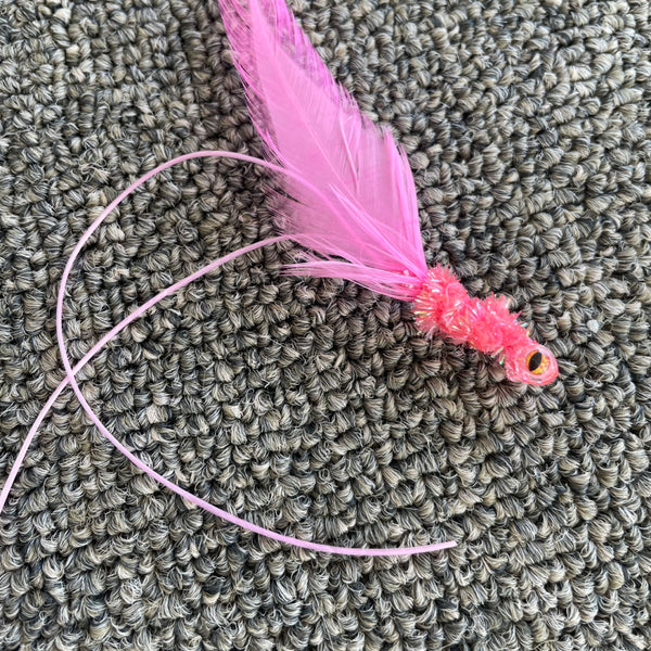 Pink Crocodile Fish Cat Teaser Refill Toy