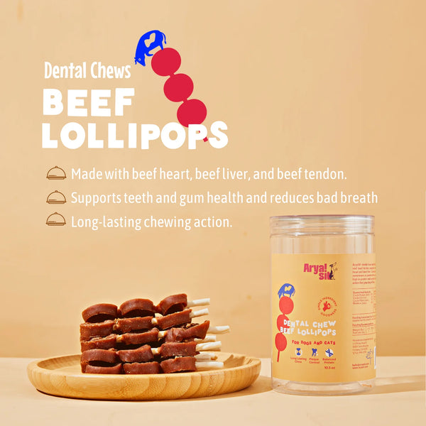 Dental Chew Beef Lollipops