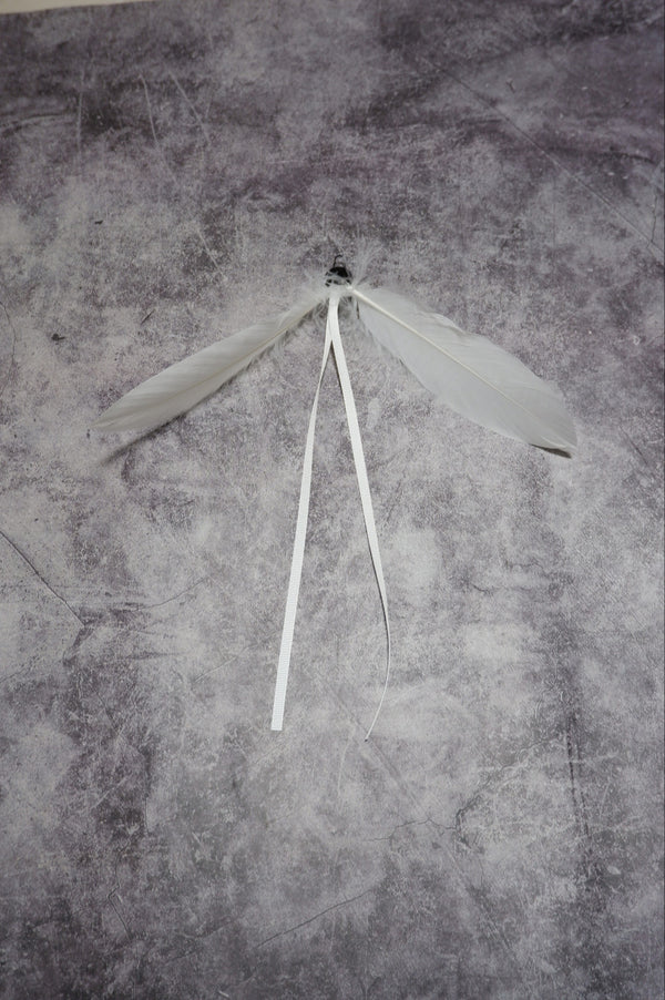 White Tail Kite Feather Cat Teaser Wand Refill Toy