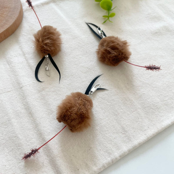 Chestnut Pom Bug Cat Teaser Refill Toy