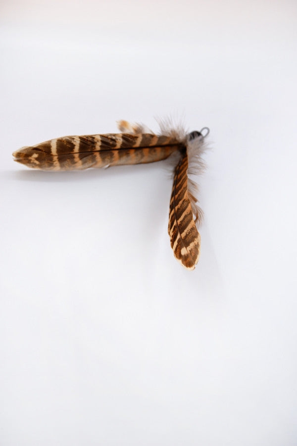 Mini Spinning Pheasant Tail Cat Teaser Wand Refill Toy