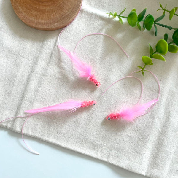 Pink Crocodile Fish Cat Teaser Refill Toy