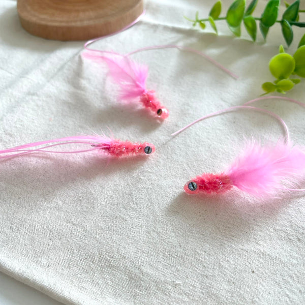 Pink Crocodile Fish Cat Teaser Refill Toy
