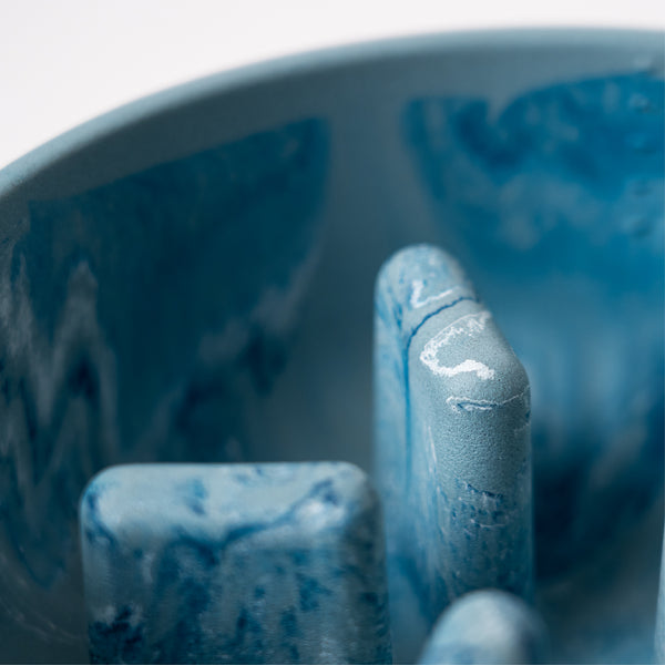 Slow Feeder Bowl Bluebird Marble (Medium)